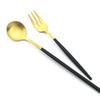 Set Gold Cutlery Dinnerware 6pcsset Knife Cake Fork Tea Dessert Spoon Tableware Stainless Steel Flatware Kitchen Silverware Set
