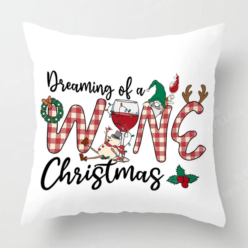 Christmas Series Pillowcases Sofas Cushion Covers  Home Decor Can Be Customized for Holiday Celebrations 40x40 50x50 60x60 35x35