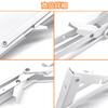 COCIVIVRE Folding Shelf Bracket, L-Shaped, 100kg Load Capacity, Wall Mountable, Set of 2, Screws Included (White, 30cm)