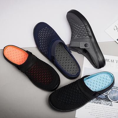 Men's Backless Walking Mule Summer Slip-on Closed Toe Loafer Casual Slide Slipper Traveltime Mule for Men