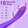 Vibrierender Stab für Frauen, Vaginalmassagestab, Klitorisstimulator, Brustmassagegerät, wasserdicht, einstellbare Frequenz, Sexspielzeug, Grün/Lila