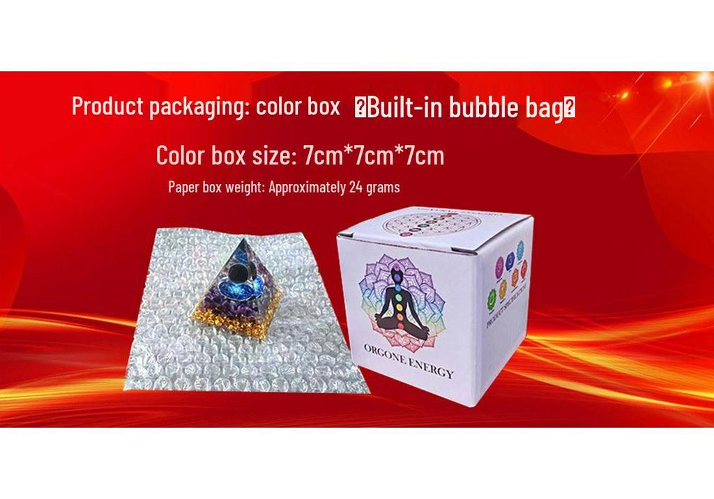 Crystal Gravel Pyramid Resin Ornament: Home & Office Decoration Gift