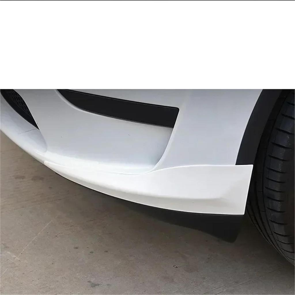 2 Pièces Protection Pare-chocs Avant pour Tesla Model Y 2021 2022 2023 Bandes Anti-Collision Protection d'Angle Lèvre de Pare-chocs Protecteur(Noir 2PCS)