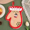 1PC Hanging Multi Element Christmas Creative Hand Towel Children Small Towel Thickened Coral Fleece Cute Embroidery Household