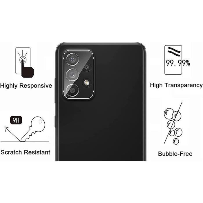 2 verres trempés caméra arrière pour samsung galaxy a53 5g