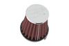 Custom Round with End Universal Fit K&N RC-1060 Filter, Taper, 49mm, Chrome-Plated Caps,