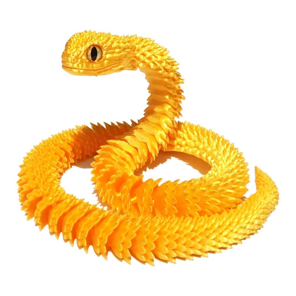 30cm 3D-printede slangeleker Morsomme printede dyr Slange Jul Nyttår Håndverk Ornament Simuleringsdyr Hjem Skrivebordsornament
