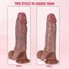 Skin-like Silicone Penis Sleeve - Thick Longer Hollow Structure with Massage Beads Realistic Adult Product