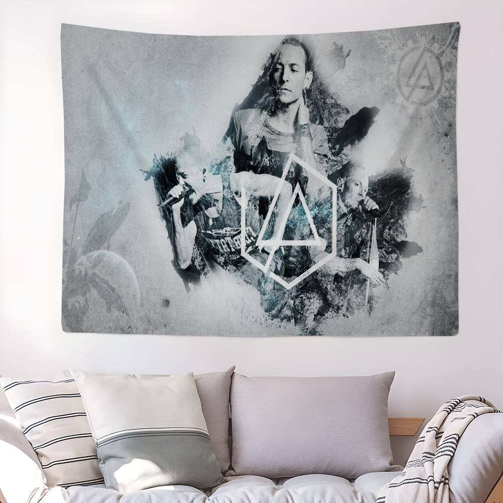 Hot Band LLinkin PPark Colorful Tapestry Wall Hanging Hanging Tarot Hippie Wall Rugs Dorm Wall Art Decor