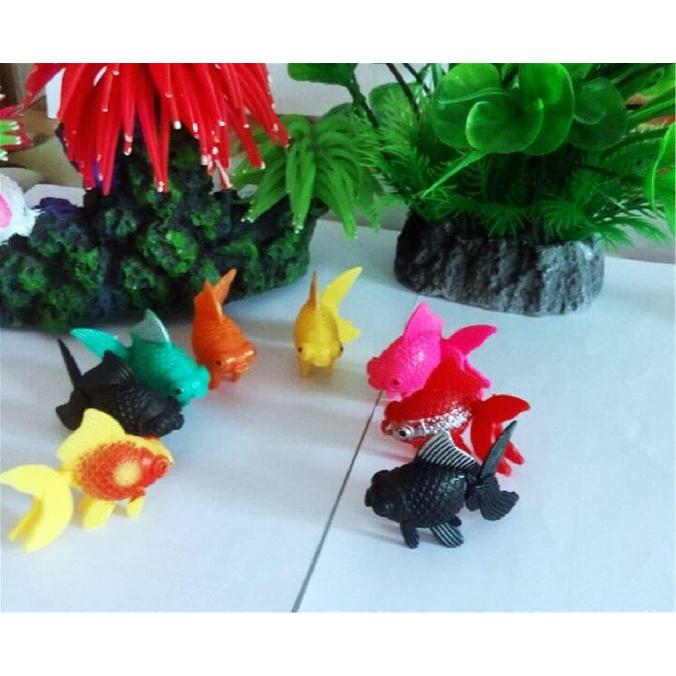 5Pcs Random Color Lifelike Reble Plastic Artificial Moving Floating Fishes Ornament Decorations for Aquarium Fish Tank Pet Supplies Popular Aquarium