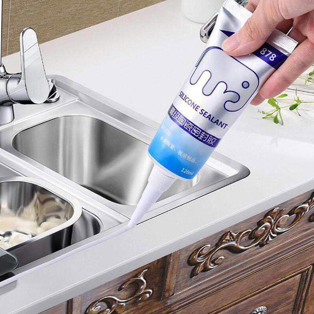 120ml Multipurpose Silicone Sealant Waterproof Caulk for Bathroom Adhesive Kitchen Glue Glass