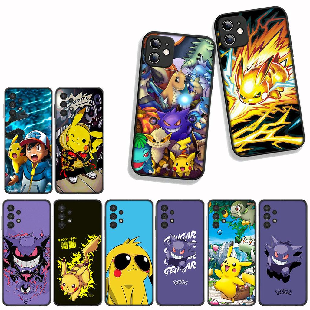 For Samsung Galaxy A07 A13 A12 A23 A50 A51 A52 A53 A70 A71 A72 A04 Note 20 9 8 10 Case GO Gengar Lovely P-Pokemons P-Pikachus