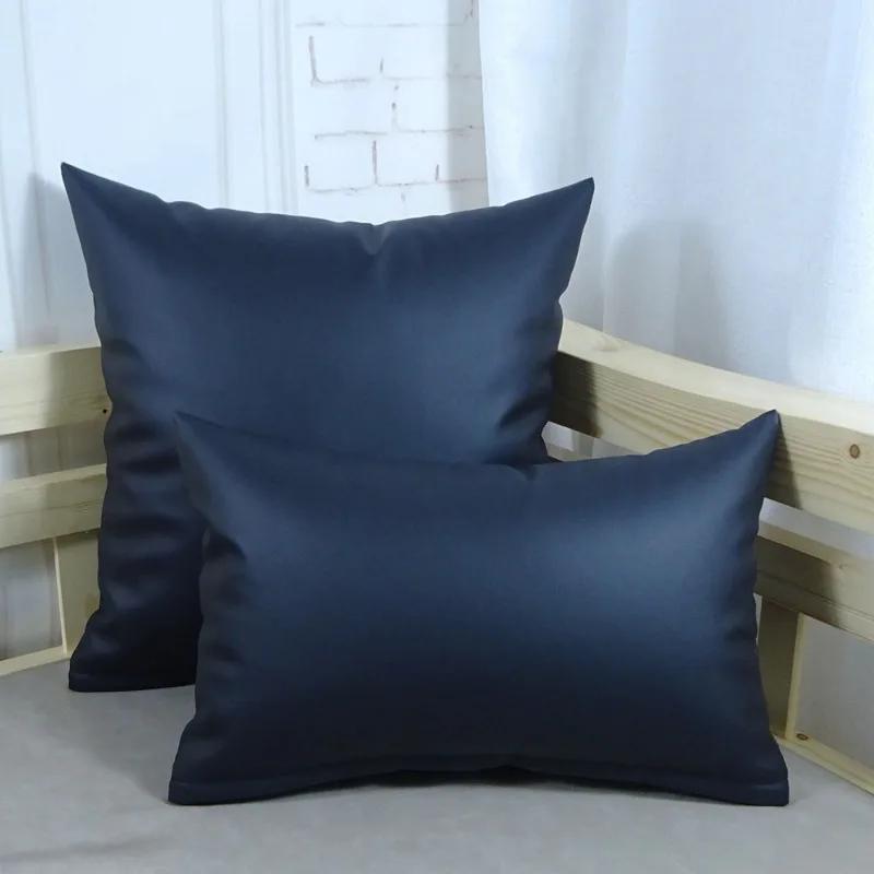 1Pcs PU Leather Cushion Cover Pillow Cover Nordic Decorative Pillows for Sofa Living Room Home Decor43x43/50x50cm Pillowcase