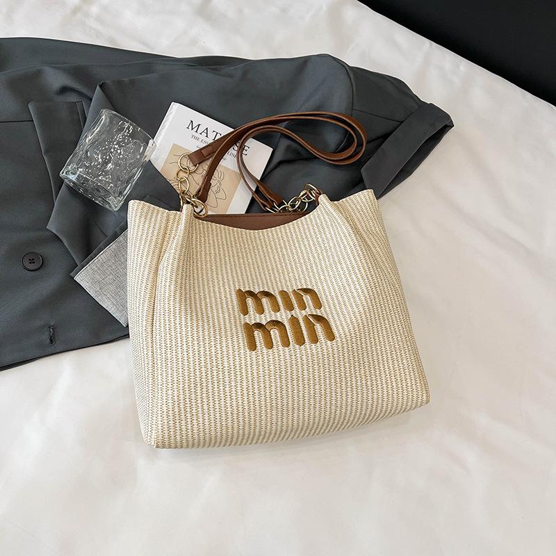 

New large-capacity urban simple shoulder bag trendy fashion contrasting colors casual work commuter tote bag