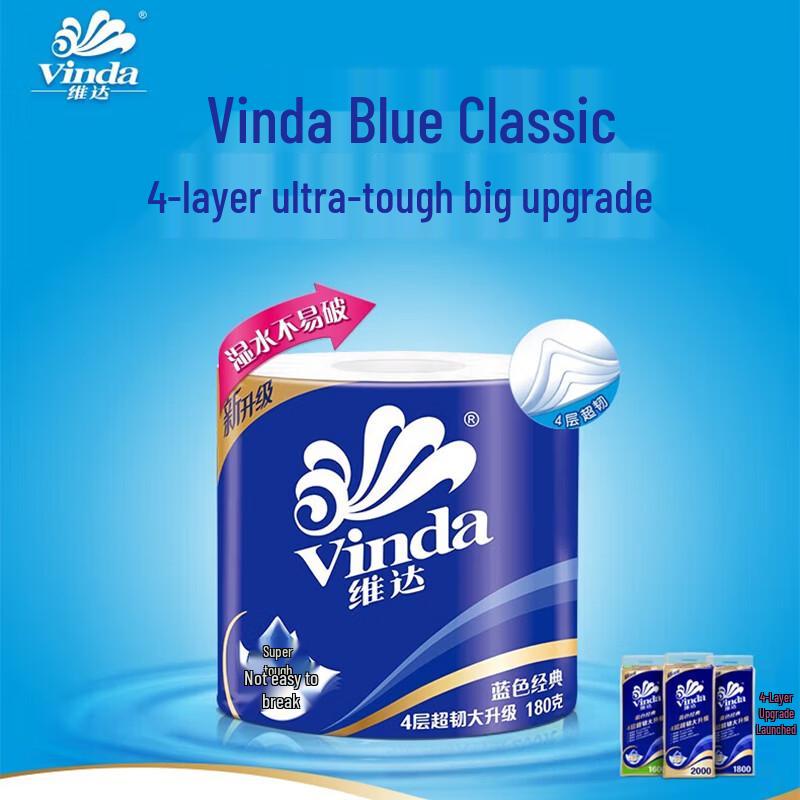 Safeguard Pure White Soap & Vinda Blue Classic Toilet Paper Bundle