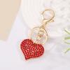 Sparkling Heart Keychain With Full Rhinestone Elegant Design Alloy Keyring Pendant For Gifts And Daily Use
