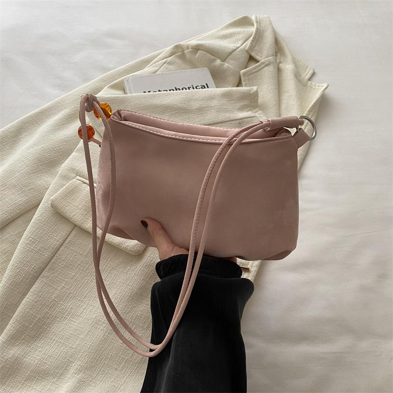 Moda Nova Primavera e Verão Personalidade Bonita e Elegante Bolsa Amassada Quadrada Pequena Estilo para o Trabalho Textura Diagonal Bolsa Feminina