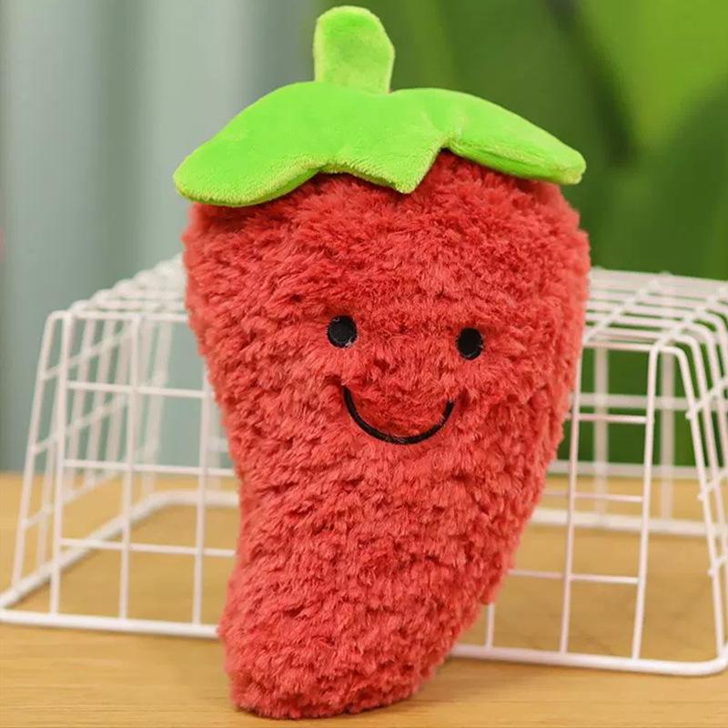 Fruit & Vegetable Plush Toy Set: Watermelon, Pineapple, Banana, Peach, Strawberry, Mango Cloth Dolls