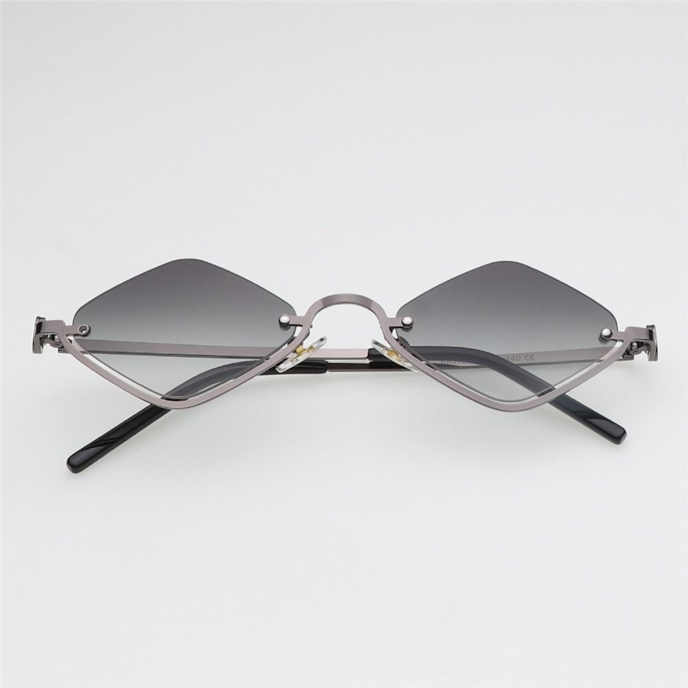 Diamond-Shaped Half Frame Sun Glasses Women's Sunglasses for Women & Men Hip Hop Vintage Shades Eyewear UV400 Protection