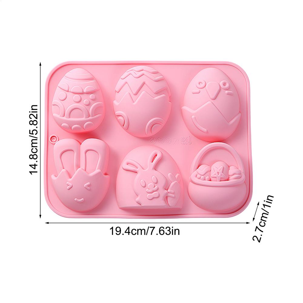 3D Rabbit Silicone Mold Easy Release Handmade Crafts Casting Tool Easter Silicone Molds for Gummies Cupcake Fudge Candy Jelly