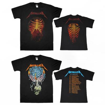 Camiseta unisex Camisa de la banda Metallica Metallica Rib Cage Metallica por solicitud Tour 2014