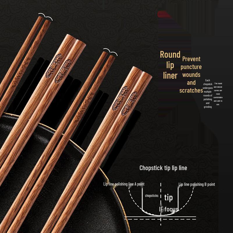 Wangmazi Natural Wenge Wood Chopsticks