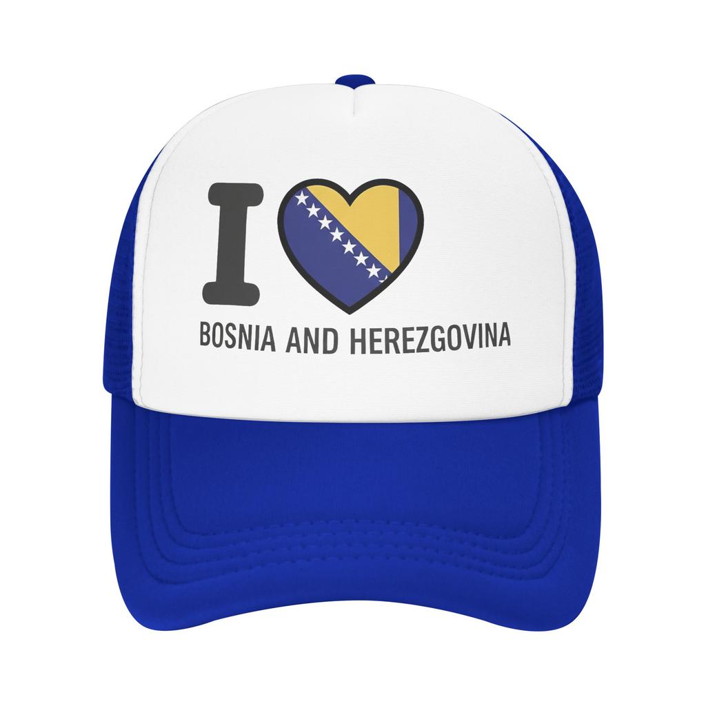 Bosnia and Herzegovina Flag Cap For Unisex Women Cool Baseball Cap Trucker Hat Travel Headewear Adjustable