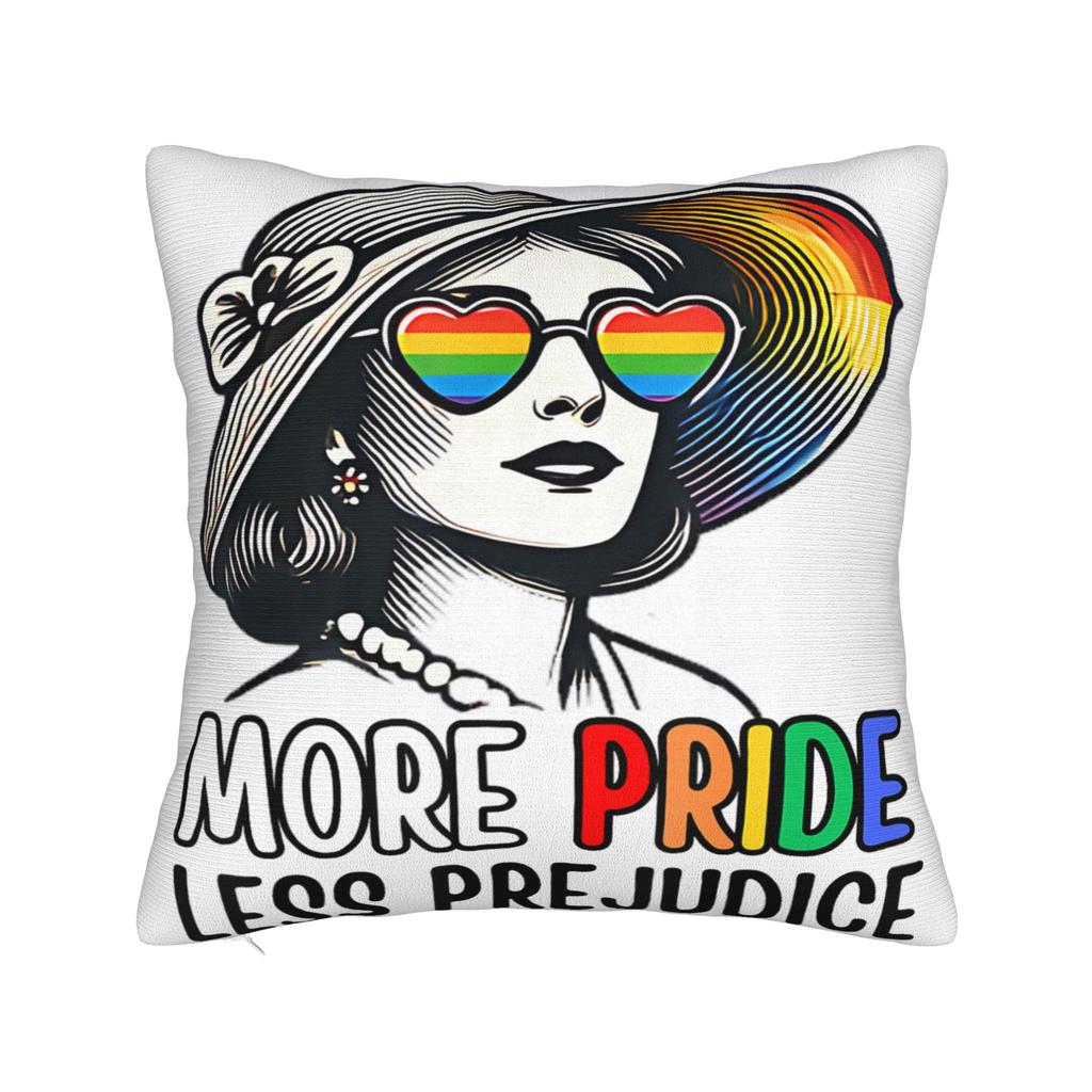 More Pride Less Prejudice Pillowcases Accessories Printing Cushion Cover Decorative Pillow Case Cover Car Multi Size
