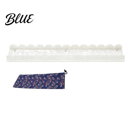 Mahjong Accessory 1/4Pcs Rack with Magnetic Pusher & Storage Bag Scalloped Acrylic Mah Table Organizer Jongg Tile Holder Bar Gift for American
