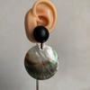 Colorful Natural Pearl Shell Earrings Light Luxury Natural Texture Earrings Fashion Premium Commuter Personality Daily Earrings