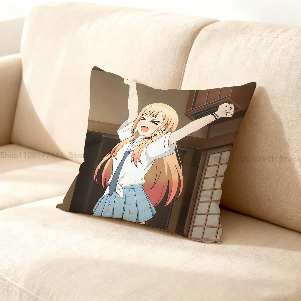 K-Kitagawa M-Marin Pillow Case Plush Pillow Cases Home Decoration Pillow Cover For Sofa Bed Chair Living Room