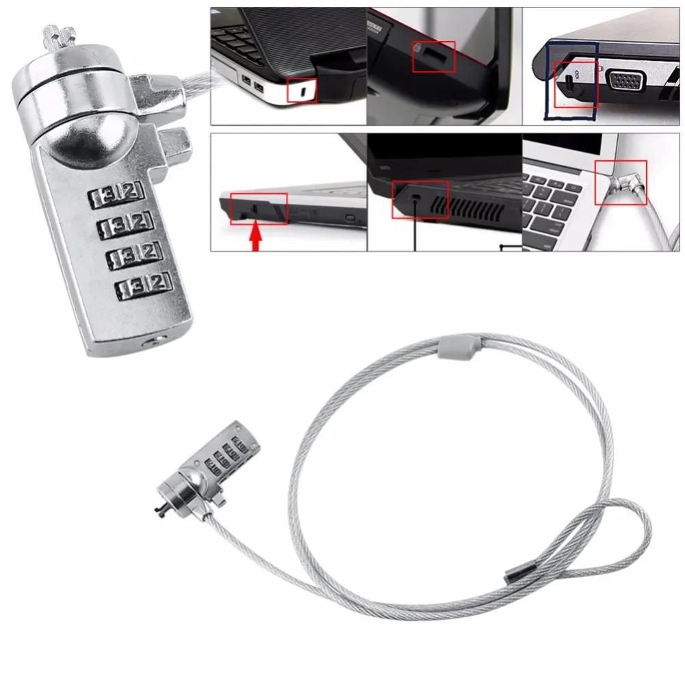 Laptop Combination Lock Steel Wire Rope Anti-theft Lock 4 Digit Combination Lock Home Improvement Hardware Parts For Home