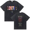 Washed Vintage Rapper Kanye West Music Album Cover Logo Graphic Tshirt THE LIFE OF PABLO T Shirt Men Hip Hop Oversized Tshirts