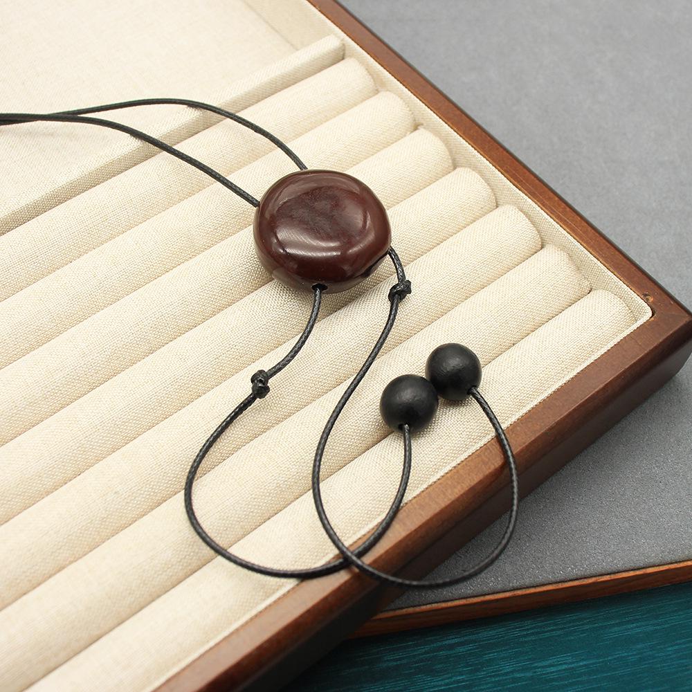 Exaggerated Black Fruit Necklace Sweater Chain - Adjustable, High-End Design