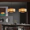Vintage Japanese Style Pendant Light Living Room Decoration Woven Bamboo Chandelier Restaurant Kitchen LED Hanging Lamp