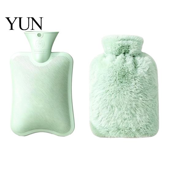Explosion Proof Water Bag Hot Bottle with Plush Cover, 500/1000/2000ML Leak-proof Bag, Reusable Pouch Cold Compress for Shoulder, Back, Hand,