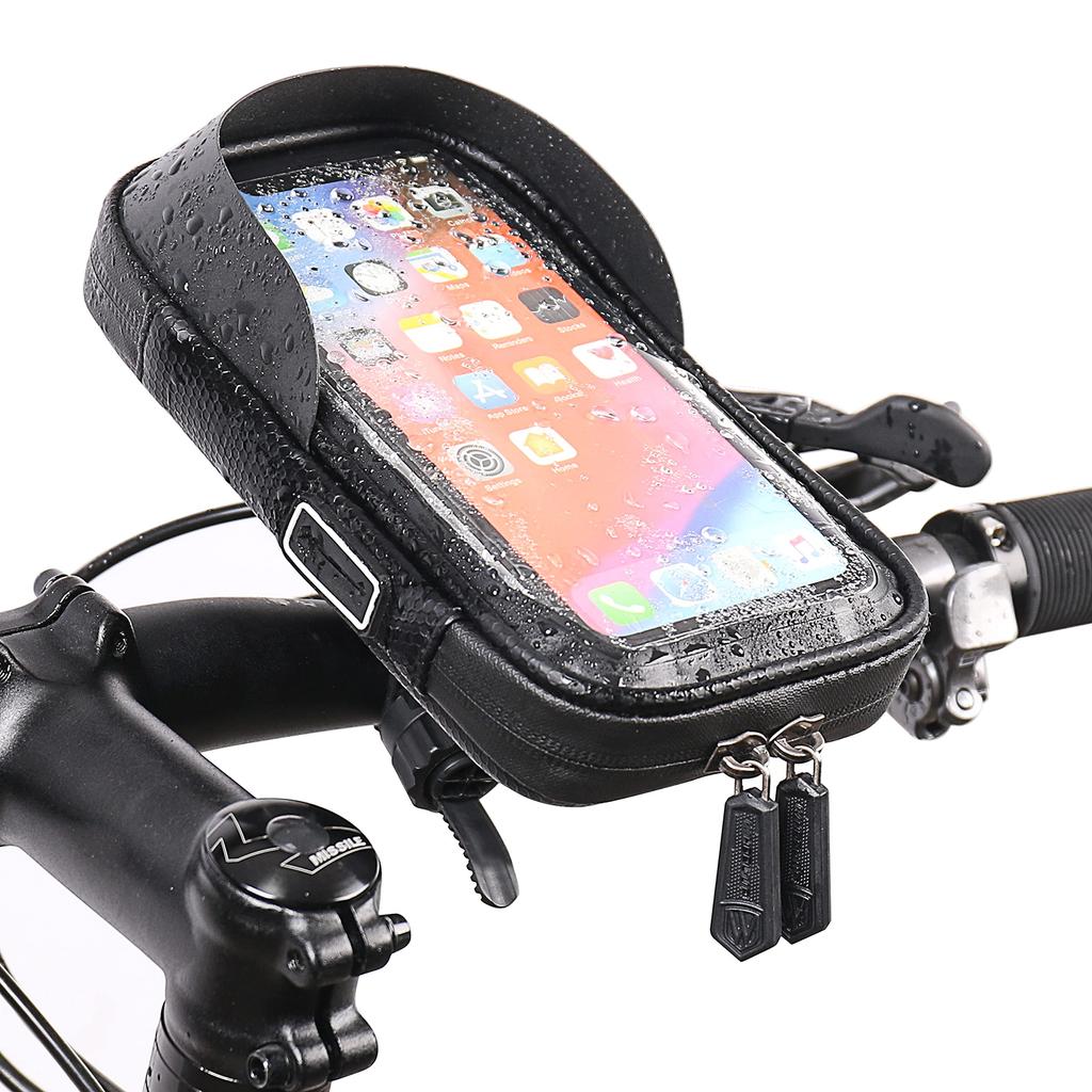 Oziral Waterproof Bicycle Smartphone Motorcycle Smartphone Holder with and for Road Cross and Phone Compatible with Easy Installation and Mini Velo