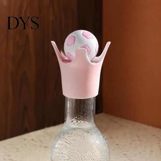 Kitchen Gadgets for Wine Football-shaped Stoppers, Silicone Champagne Sparkling Bottle Savers, Leak-proof Sealer Stoppers Beer Soda, Reusable
