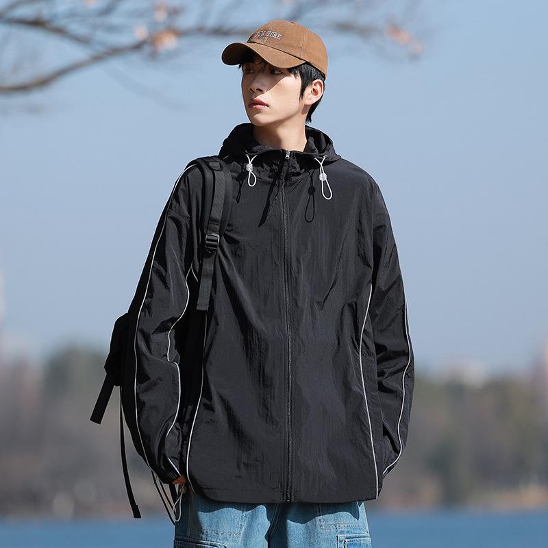 WASSUP Men's 2025 Summer Sun Protection Windbreaker - Anti-UV, Ice Silk, Quick-Dry, Lightweight