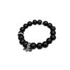 New Chinese retro black safety buckle bracelet women's double circle beaded bracelet couple same hand