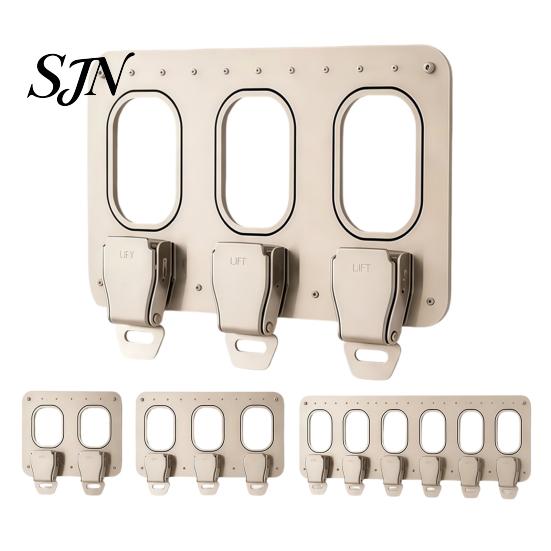 Einzigartiges Geschenk für Vielflieger Wandmontierter Schlüsselhalter im Design einer Flugzeugsicherheitsgurtschnalle Eingangsbereich, Abnehmbarer Ring Eingangsbereich Halter Rack