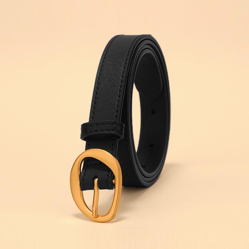 Women's Genuine Leather Pin Buckle Belt Decoration Fashionable with Jeans Belt High-end Trouser Belt