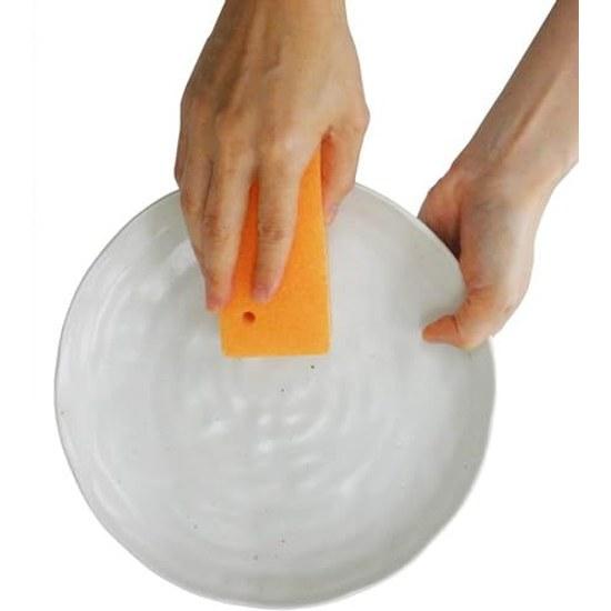 OE Kitchen Soft Sponge approximately 11.8cm length 5.9cm width 3.2cm height yellow orange Bubble Cut foam made Japan 5 pieces color selection not