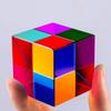 Miniatures Desktop Rubik Cube Figurines K9 Colored Crystal Cube Ornaments Modern Living Room Original Creative Sculptures Home Decoration Crafts