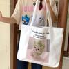 Large capacity tote bag women's new cartoon printed handbag shopping bag mommy canvas shoulder