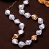 Style Irregular Baroque Pearl Necklace Trendy Personality Exaggerated Light Luxury High End Choker Clavicle Chain For Women
