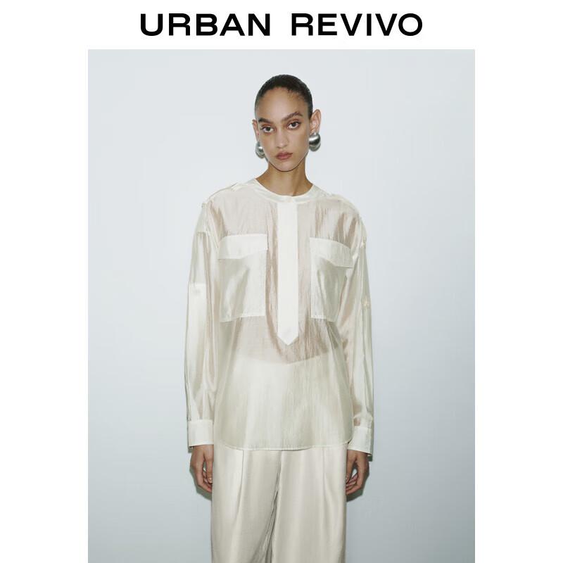 UR Designer Series 2025 Summer Women s Round Neck Blouse Shirt M