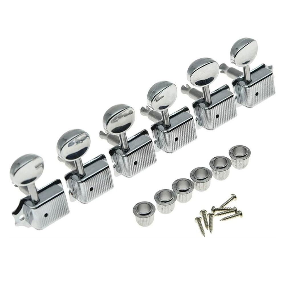 1Set 6-Pack Tuning Key Pegs 6-in-Line Combination Tool New Guitar String Knob for ST/TL Style