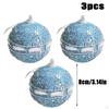 3 Pack of Christmas Tree Ornaments, Decorative Baubles for Indoor and Outdoor Use