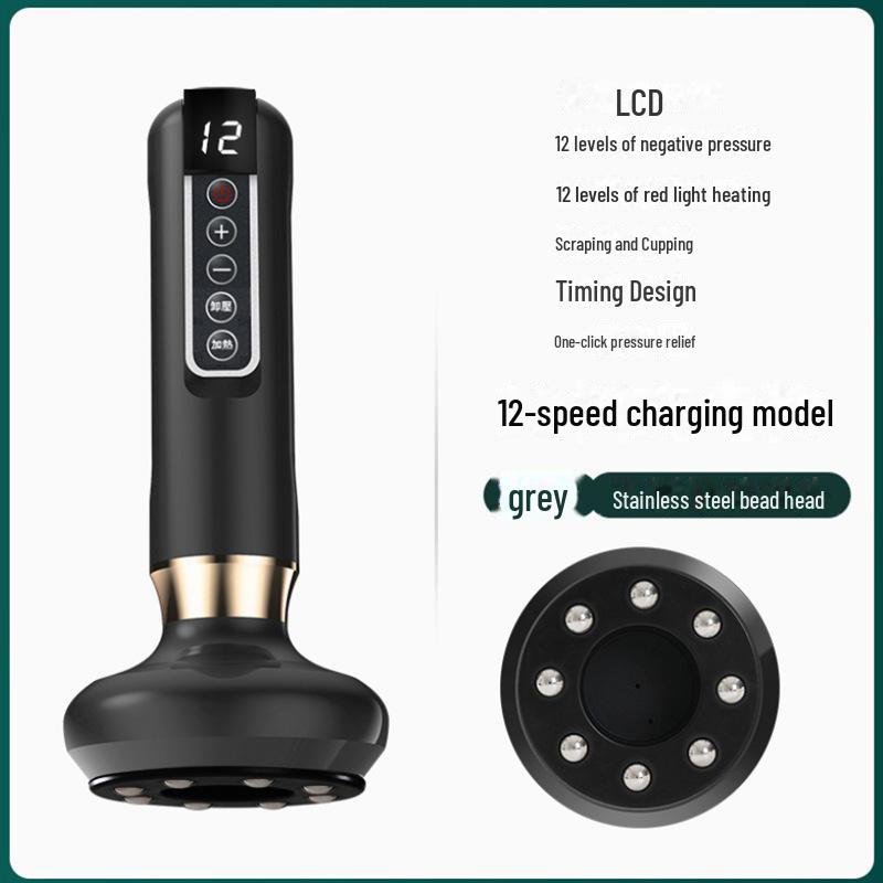 Elektrický přístroj na meridiánovou masáž a sací masáž – inteligentní baňkovací přístroj s kamenem Bian pro domácí použití